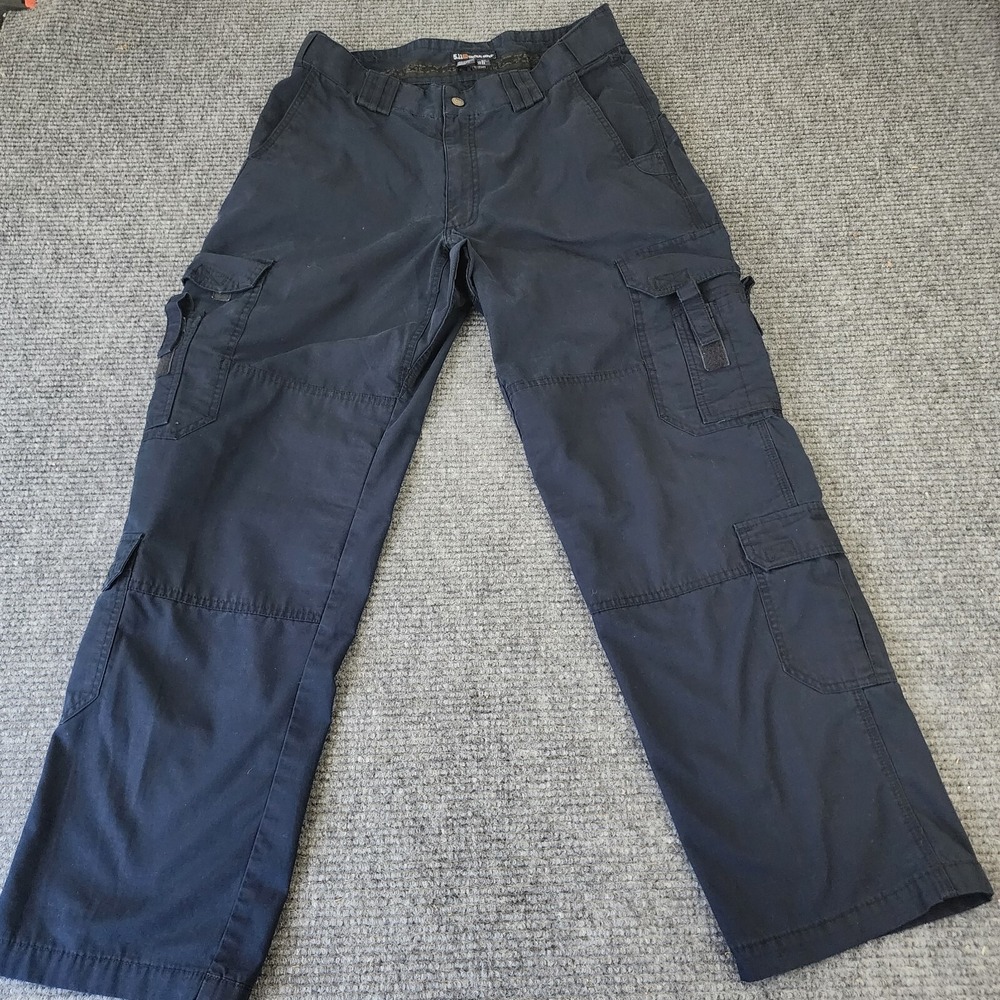 5.11‎ Tactical Pants Mens Cargo Dark Navy Blue 34x32 Ripstop Fabric TAC-105C